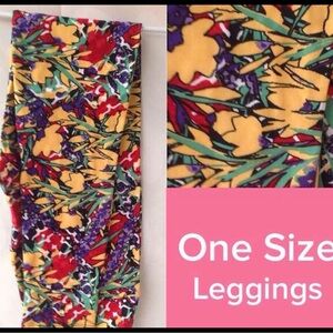 Brand New Lularoe OS Leggings Floral